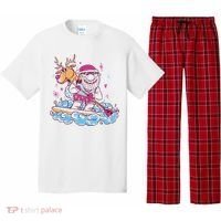Santa Surfing Christmas Holiday Vacation Pajama Set thumb 0