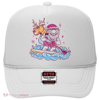 Santa Surfing Christmas Holiday Vacation Hat
