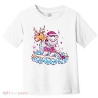 Santa Surfing Christmas Holiday Vacation Toddler T-Shirt thumb 0