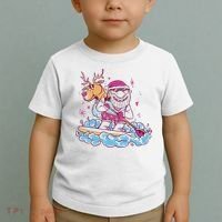 Santa Surfing Christmas Holiday Vacation Toddler T-Shirt thumb 2