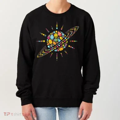Solar System Colorful Easter Egg Women's Sweatshirt