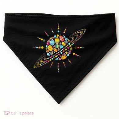 Solar System Colorful Easter Egg USA-Made Doggie Bandana