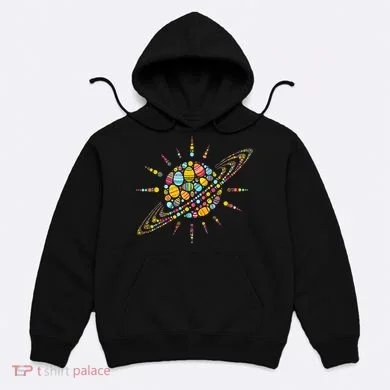 Solar System Colorful Easter Egg Hoodie