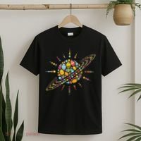 Solar System Colorful Easter Egg T-Shirt thumb 2