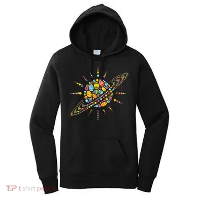Solar System Colorful Easter Egg Women's Hoodie