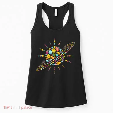 Solar System Colorful Easter Egg Women's Tank Top