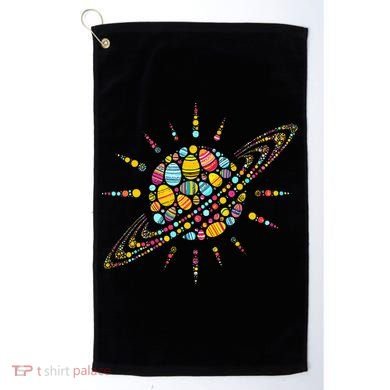 Solar System Colorful Easter Egg Golf Towel