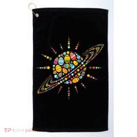 Solar System Colorful Easter Egg Golf Towel thumb 0