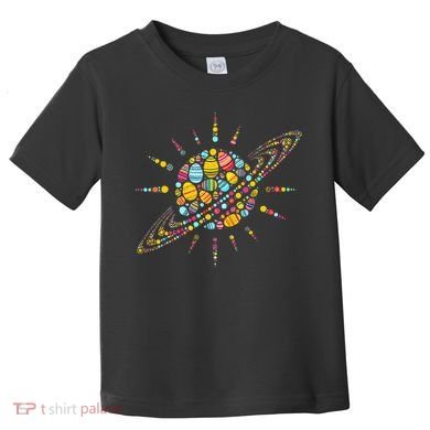 Solar System Colorful Easter Egg Toddler T-Shirt