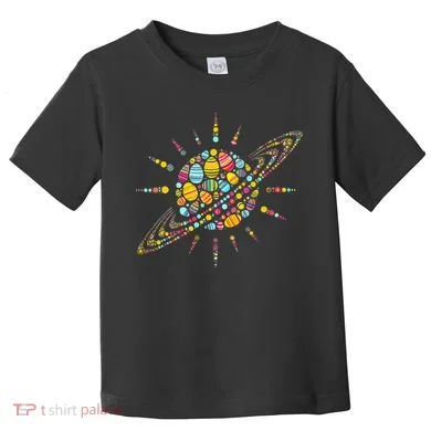 Solar System Colorful Easter Egg Toddler T-Shirt