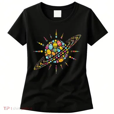 Solar System Colorful Easter Egg Women's T-Shirt