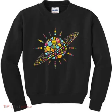 Solar System Colorful Easter Egg Kids Sweatshirt