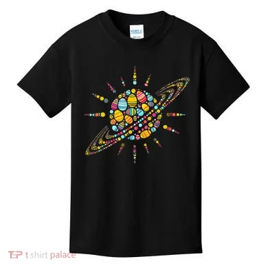 Solar System Colorful Easter Egg Kids T-Shirt