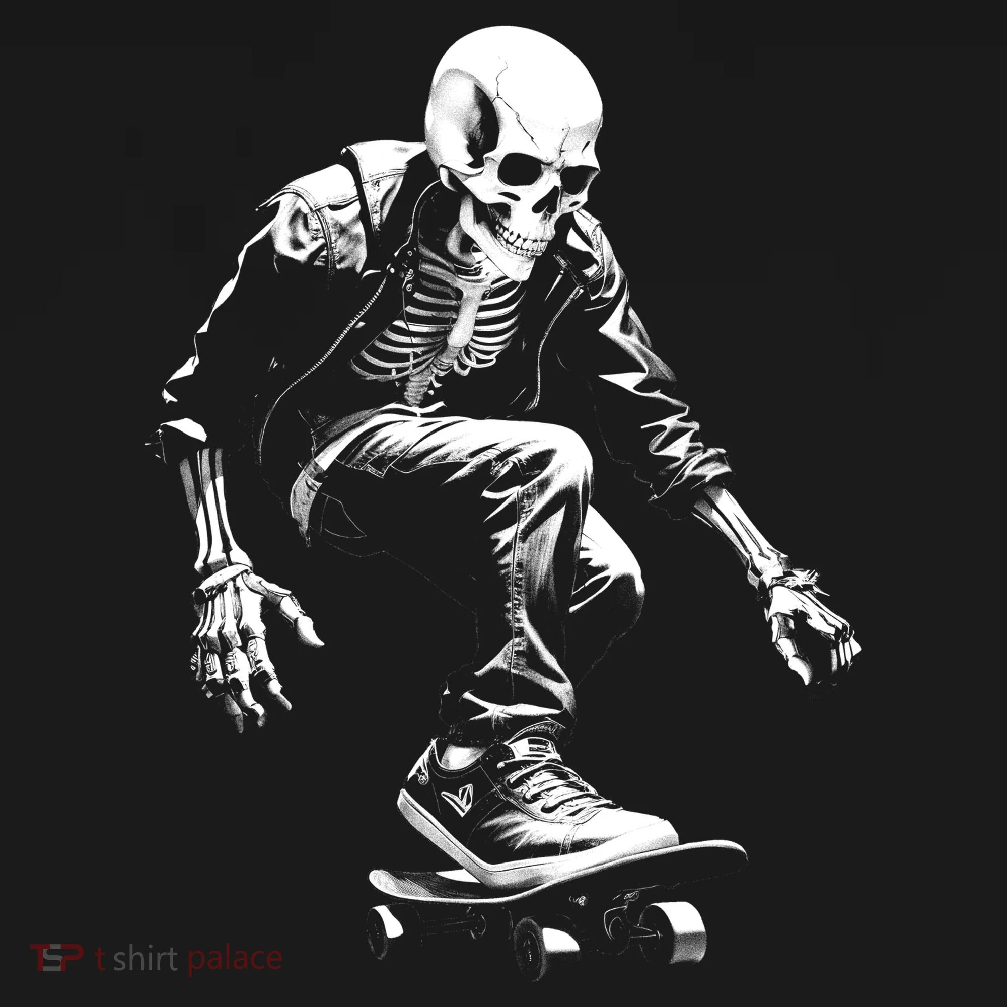 Skeleton Skateboarder Cool Doggie Tank