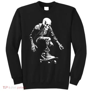 Skeleton Skateboarder Cool Sweatshirt