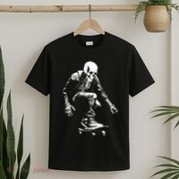 Skeleton Skateboarder Cool T-Shirt thumb 2
