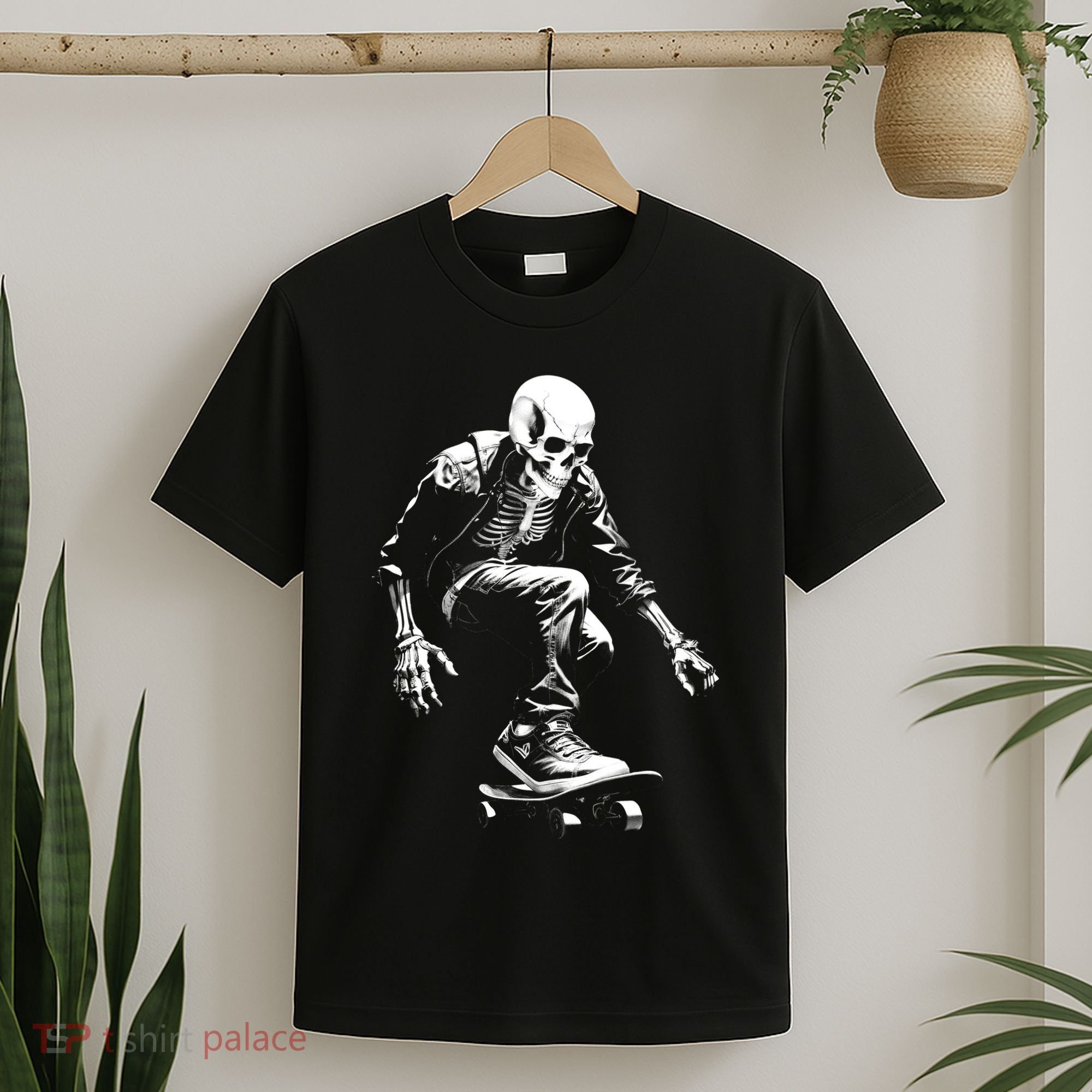 Skeleton Skateboarder Cool T-Shirt