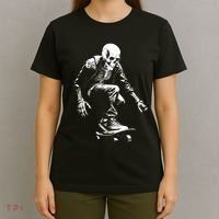 Skeleton Skateboarder Cool T-Shirt thumb 4