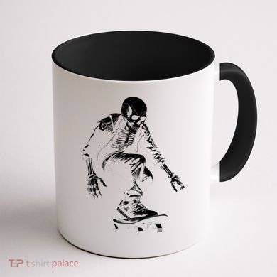 Skeleton Skateboarder Cool Coffee Mug back