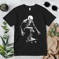Skeleton Skateboarder Cool Premium T-Shirt thumb 2