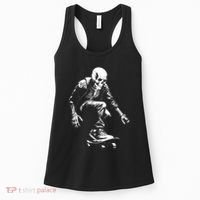Skeleton Skateboarder Cool Women's Tank Top thumb 0