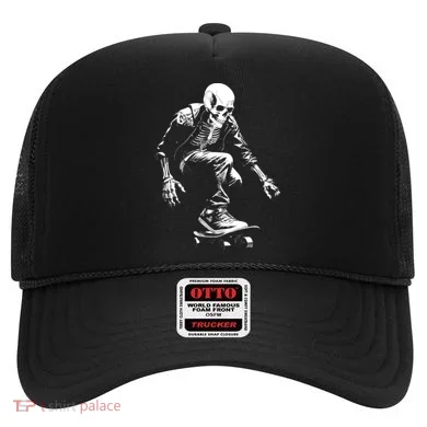 Skeleton Skateboarder Cool Hat