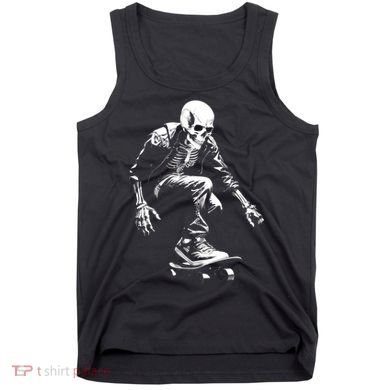 Skeleton Skateboarder Cool Tank Top
