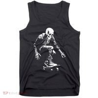 Skeleton Skateboarder Cool Tank Top thumb 0