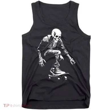 Skeleton Skateboarder Cool Tank Top