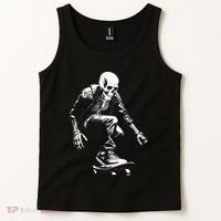 Skeleton Skateboarder Cool Tank Top thumb 2