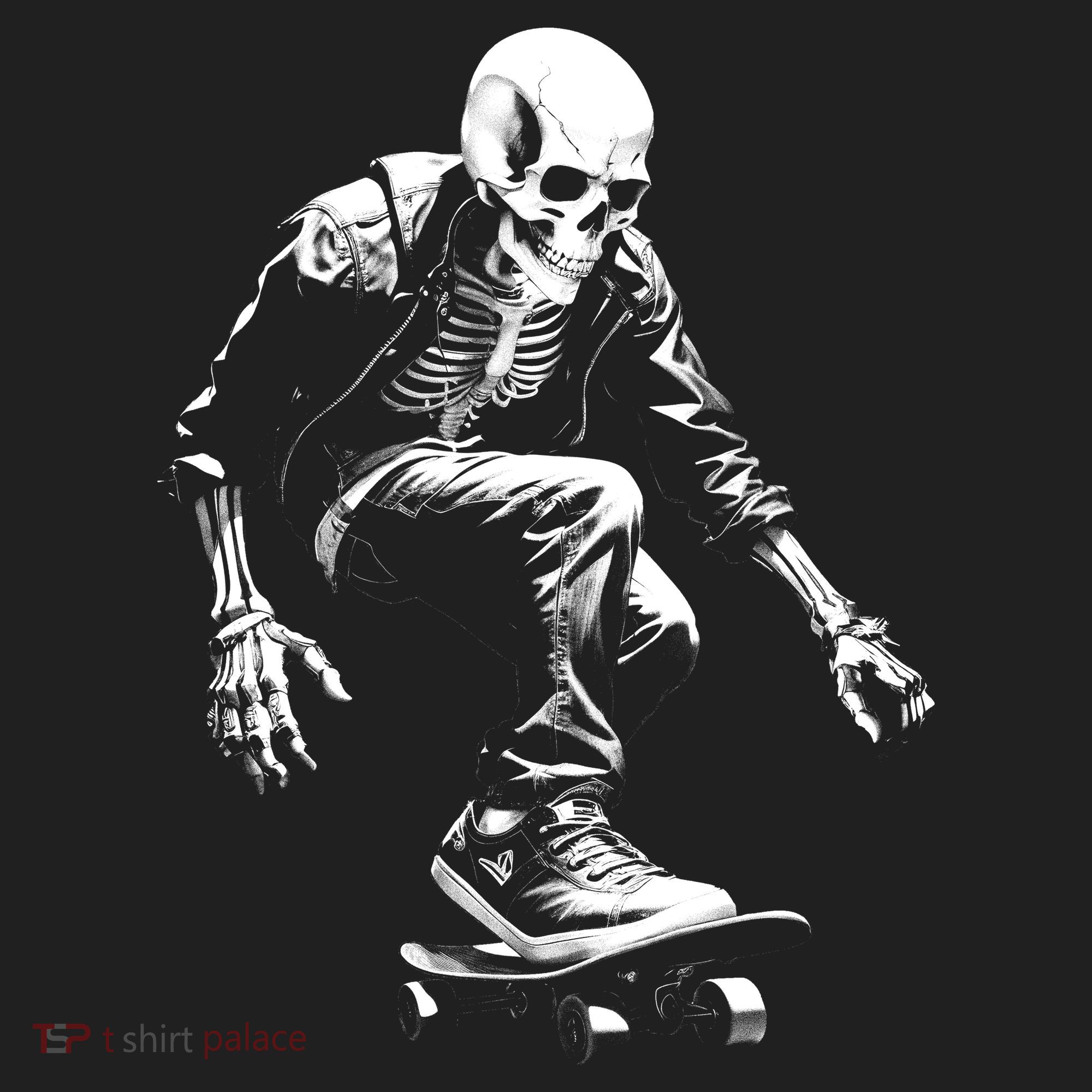 Skeleton Skateboarder Cool Golf Towel