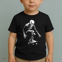 Skeleton Skateboarder Cool Toddler T-Shirt thumb 2