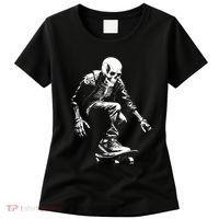 Skeleton Skateboarder Cool Women's T-Shirt thumb 0
