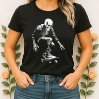 Skeleton Skateboarder Cool Women's T-Shirt thumb 2