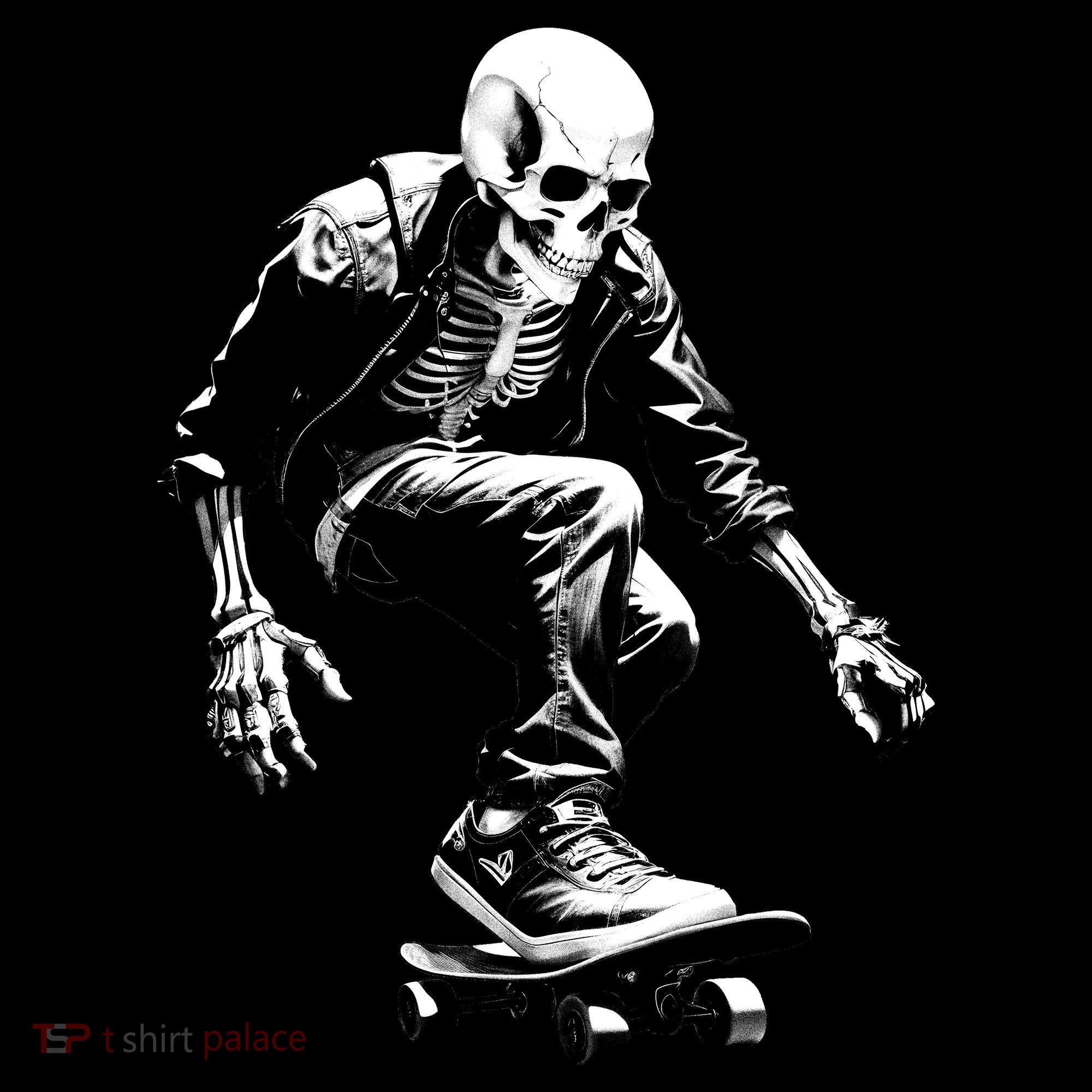 Skeleton Skateboarder Cool Kids T-Shirt