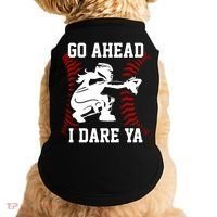 S Softball Catcher Funny N I Dare Ya Gift Doggie Tank thumb 0