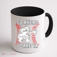 S Softball Catcher Funny N I Dare Ya Gift Coffee Mug thumb 1