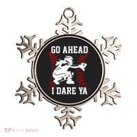 S Softball Catcher Funny N I Dare Ya Gift Ornament thumb 0