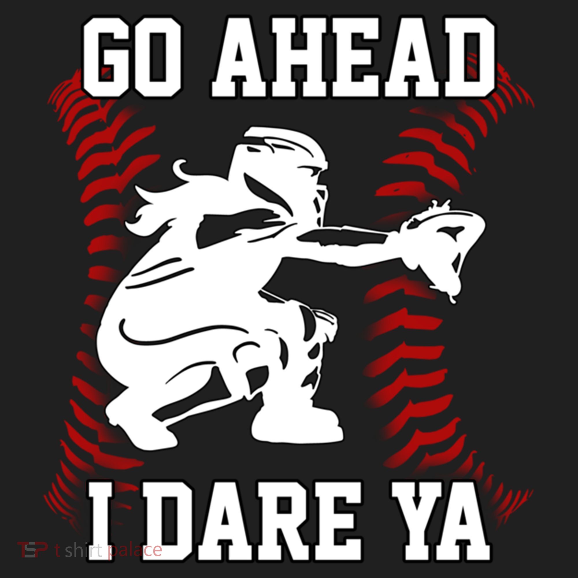 S Softball Catcher Funny N I Dare Ya Gift Golf Towel