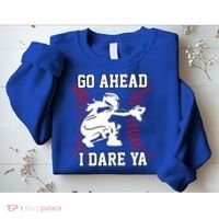 S Softball Catcher Funny N I Dare Ya Gift Sweatshirt thumb 2