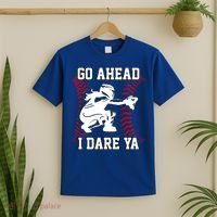 S Softball Catcher Funny N I Dare Ya Gift T-Shirt thumb 2
