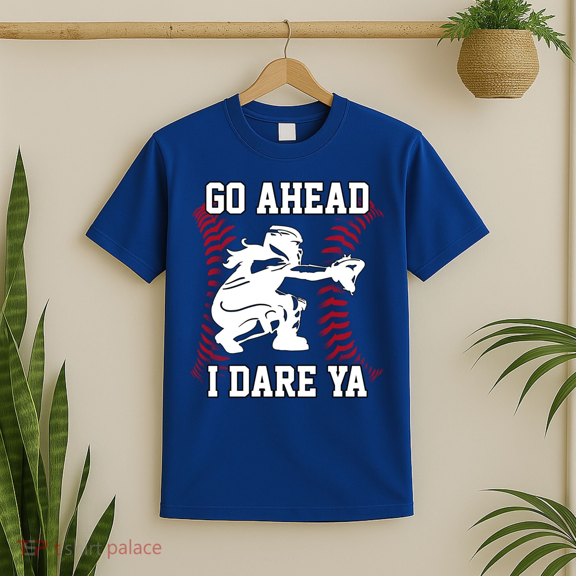 S Softball Catcher Funny N I Dare Ya Gift T-Shirt