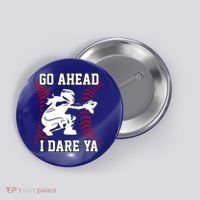 S Softball Catcher Funny N I Dare Ya Gift Button thumb 0