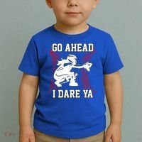 S Softball Catcher Funny N I Dare Ya Gift Toddler T-Shirt thumb 2