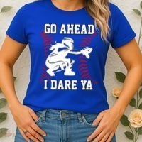 S Softball Catcher Funny N I Dare Ya Gift Women's T-Shirt thumb 2
