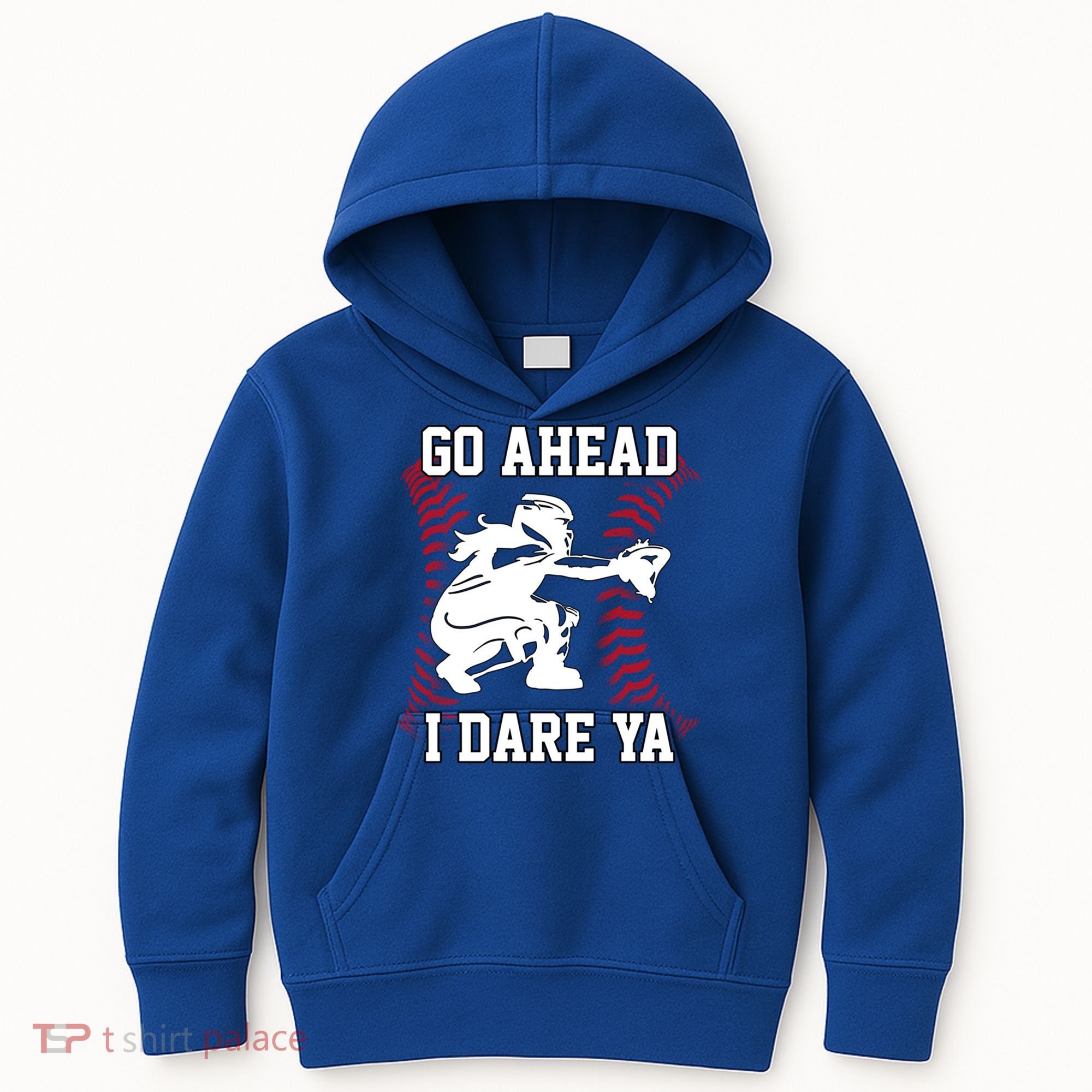 S Softball Catcher Funny N I Dare Ya Gift Kids Hoodie