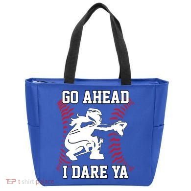 S Softball Catcher Funny N I Dare Ya Gift Tote Bag