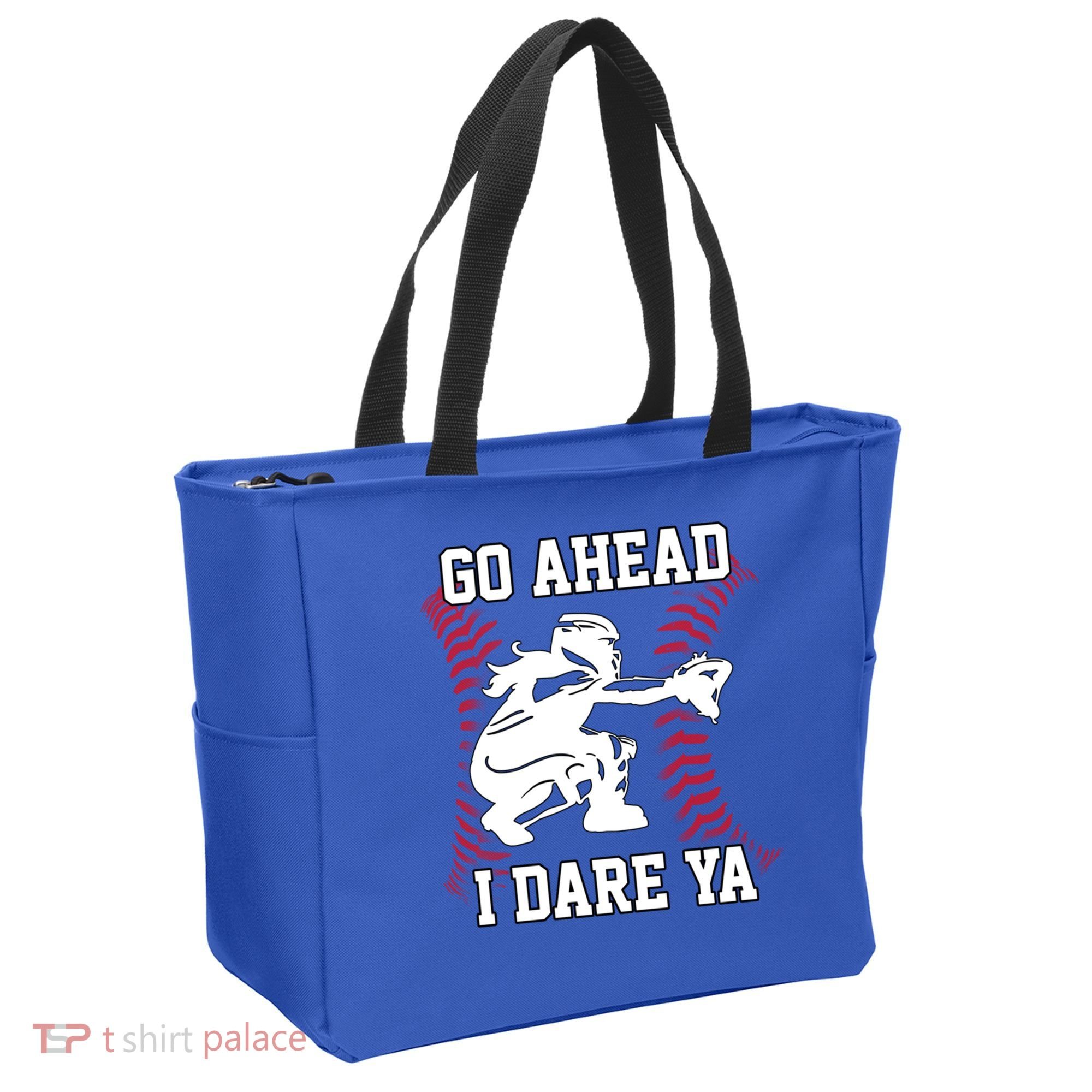 S Softball Catcher Funny N I Dare Ya Gift Tote Bag