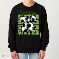 Soccer Sister Coquette Bow Cute Mom Women's Sweatshirt thumb 0