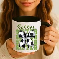 Soccer Sister Coquette Bow Cute Mom Coffee Mug thumb 3